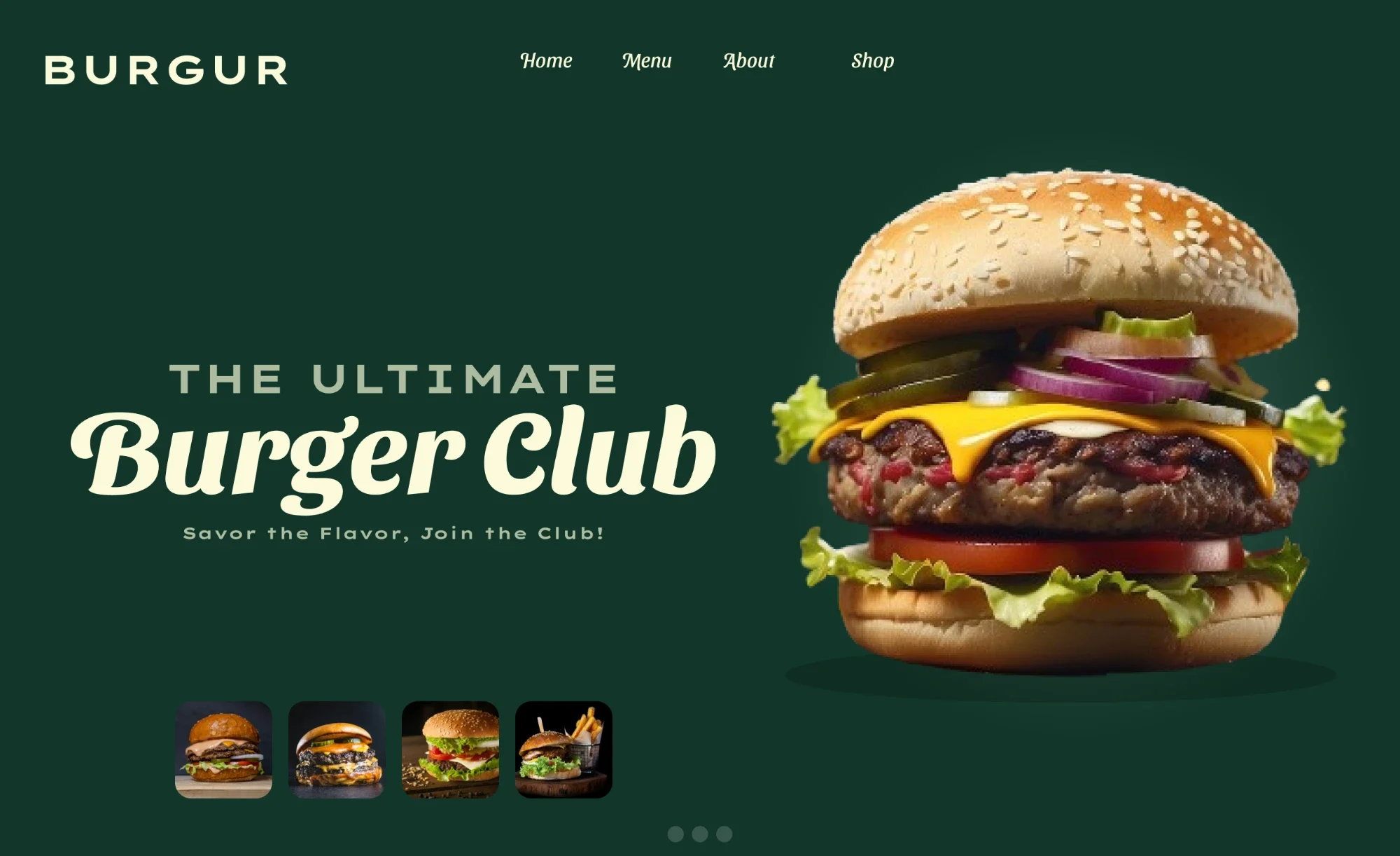 Burger club storefront